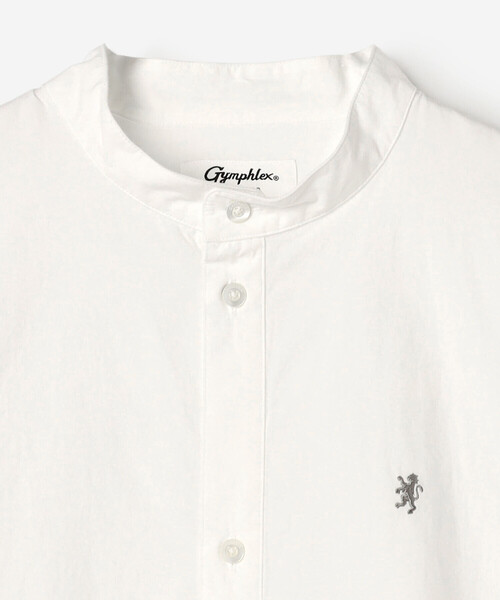 GYMPHLEX(ジムフレックス)の「Gymphlex | タイプライター スタンドカラー半袖シャツ WOMEN(シャツ/ブラウス・レディース・ホワイト/ブルー/グレー・14)」の6枚目の写真