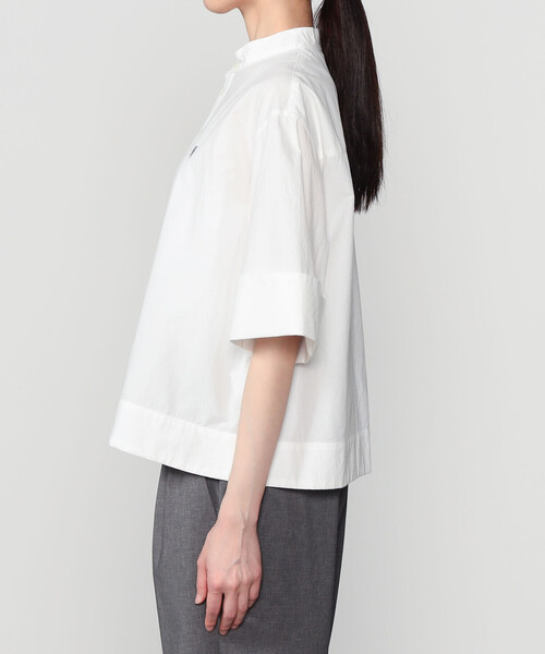 GYMPHLEX(ジムフレックス)の「Gymphlex | タイプライター スタンドカラー半袖シャツ WOMEN(シャツ/ブラウス・レディース・ホワイト/ブルー/グレー・14)」の12枚目の写真