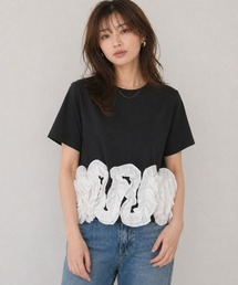 ヘムラインフリル T シャツ