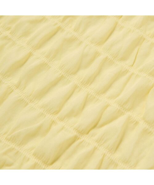 Francfranc（フランフラン）の「ひんやり リップル ブランケット シングル 1400×2000 冷感 くしゅくしゅ（ブランケット・レディース・イエロー・FREE）」の4枚目の写真