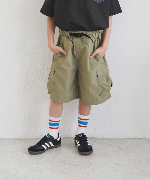 BAYFLOW（ベイフロー）の「[コンパクトに畳める♪]バギーカーゴショーツ(KIDS)（カーゴパンツ・キッズ・ブラック/ベージュ/カーキ・150cm/140cm/130cm）」の19枚目の写真
