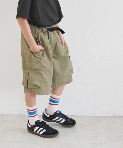 BAYFLOW（ベイフロー）の「[コンパクトに畳める♪]バギーカーゴショーツ(KIDS)（カーゴパンツ・キッズ・ブラック/ベージュ/カーキ・150cm/140cm/130cm）」の20枚目の写真