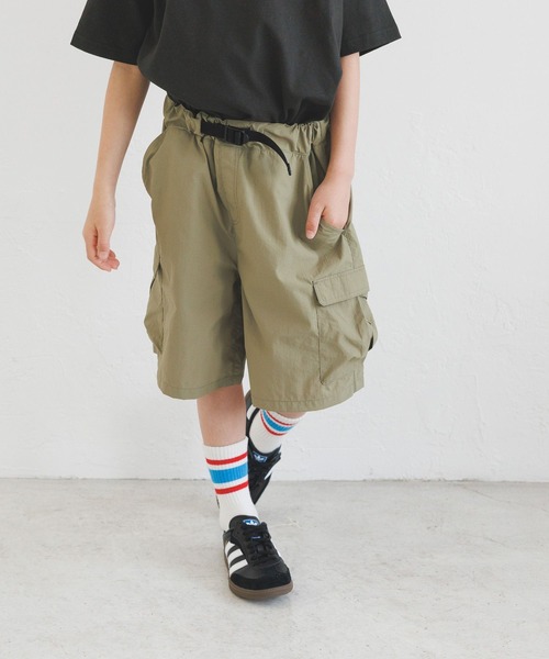 BAYFLOW（ベイフロー）の「[コンパクトに畳める♪]バギーカーゴショーツ(KIDS)（カーゴパンツ・キッズ・ブラック/ベージュ/カーキ・150cm/140cm/130cm）」の21枚目の写真