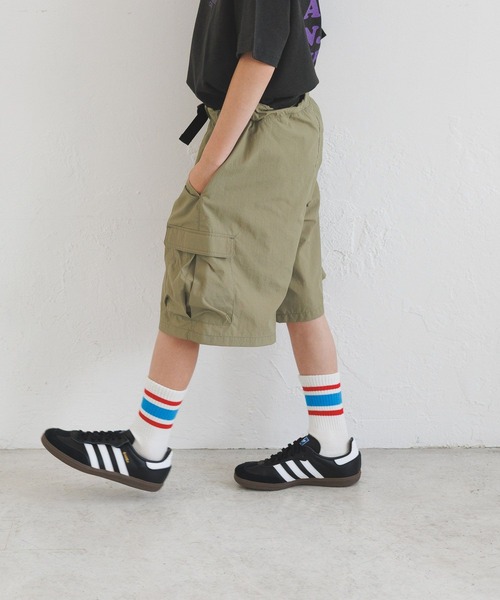 BAYFLOW（ベイフロー）の「[コンパクトに畳める♪]バギーカーゴショーツ(KIDS)（カーゴパンツ・キッズ・ブラック/ベージュ/カーキ・150cm/140cm/130cm）」の22枚目の写真