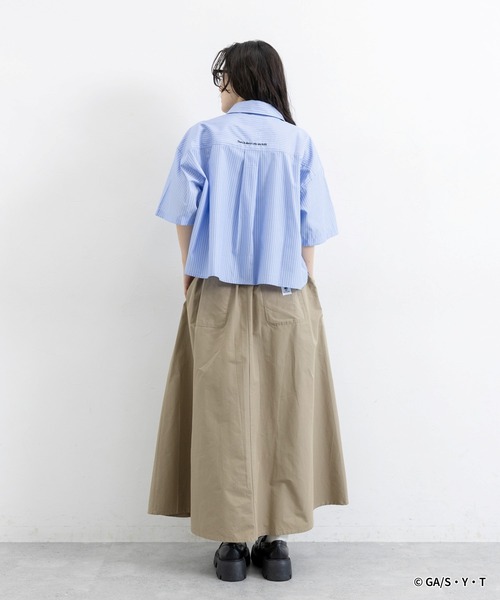 RAGEBLUE(レイジブルー)の「【名探偵コナン】ストライプ/ショート丈シャツ(シャツ/ブラウス・レディース・ホワイト/ブルー・FREE)」の8枚目の写真