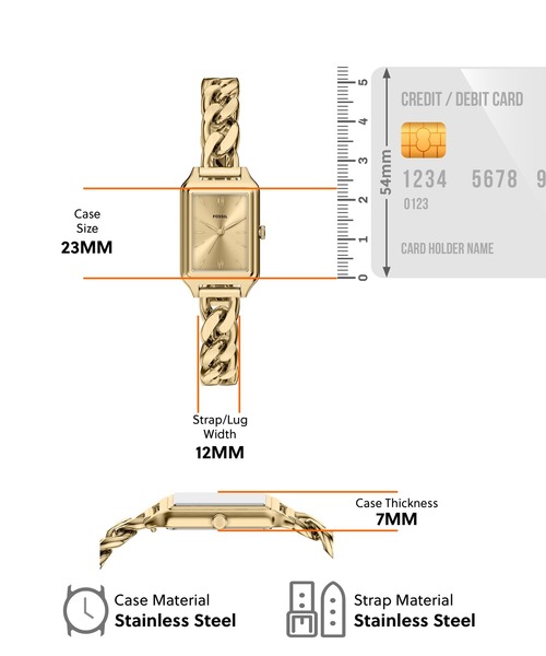 FOSSIL（フォッシル）の「フォッシル 腕時計 レディース アナログ ステンレス ES5478（アナログ腕時計・レディース・ゴールド・FREE）」の6枚目の写真