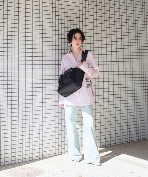 ELLEgirl(エルガール)の「ピアス付アウトポケットボディBAG(ボディバッグ/ウエストポーチ・レディース・グレー/ブラック・FREE)」の12枚目の写真