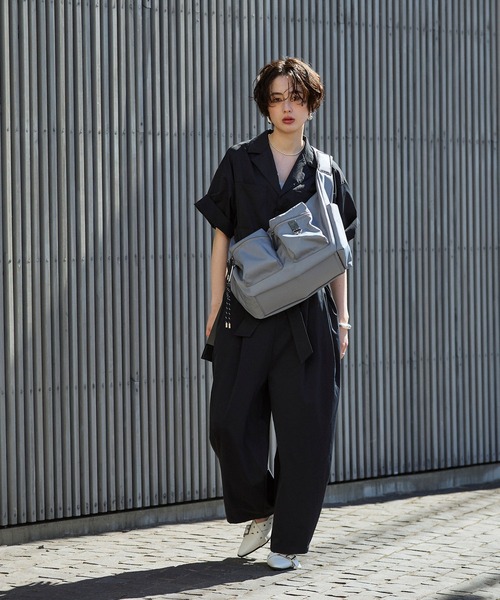 ELLEgirl(エルガール)の「ピアス付アウトポケットボディBAG(ボディバッグ/ウエストポーチ・レディース・グレー/ブラック・FREE)」の19枚目の写真