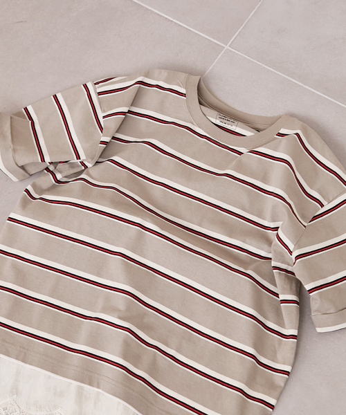 JOURNAL STANDARD(ジャーナルスタンダード)の「《追加2》汗ジミ防止ボーダービッグT(Tシャツ/カットソー・レディース・ベージュ/レッド/チョコ/ブラック・FREE)」の14枚目の写真