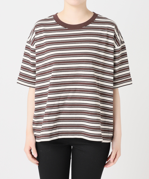 JOURNAL STANDARD(ジャーナルスタンダード)の「《追加2》汗ジミ防止ボーダービッグT(Tシャツ/カットソー・レディース・ベージュ/レッド/チョコ/ブラック・FREE)」の19枚目の写真