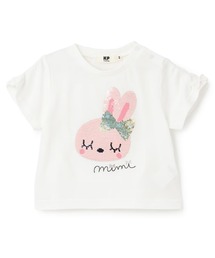 KP（ケーピー）の「mimiちゃん スパンコール刺しゅう Tシャツ（Tシャツ/カットソー）」