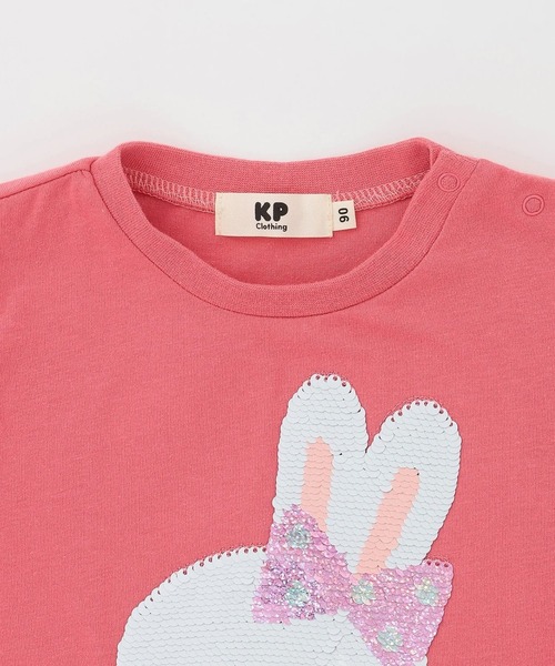 KP(ケーピー)の「mimiちゃん スパンコール刺しゅう Tシャツ(Tシャツ/カットソー・キッズ・オフホワイト/ピンク系その他・90cm/100cm/110cm/120cm/130cm/140cm)」の7枚目の写真