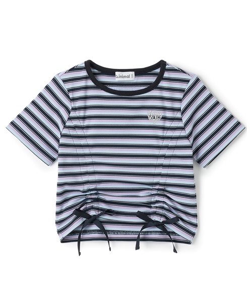 minimal（ミニマル）の「テレコドロストT（Tシャツ/カットソー・キッズ・オフホワイト/ブラック/ラベンダー/ネイビー・100cm/110cm/120cm/130cm/140cm）」の3枚目の写真