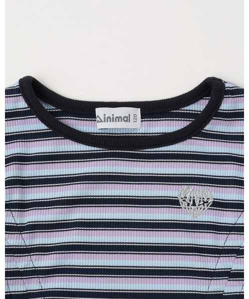 minimal（ミニマル）の「テレコドロストT（Tシャツ/カットソー・キッズ・オフホワイト/ブラック/ラベンダー/ネイビー・100cm/110cm/120cm/130cm/140cm）」の19枚目の写真
