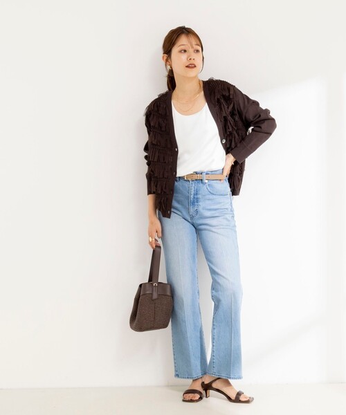 NOLLEY’S(ノーリーズ)の「ウォッシャブルサテンベア天両前タンクトップ(タンクトップ・レディース・ブラック/ライトグレー/ホワイト・38/36)」の9枚目の写真