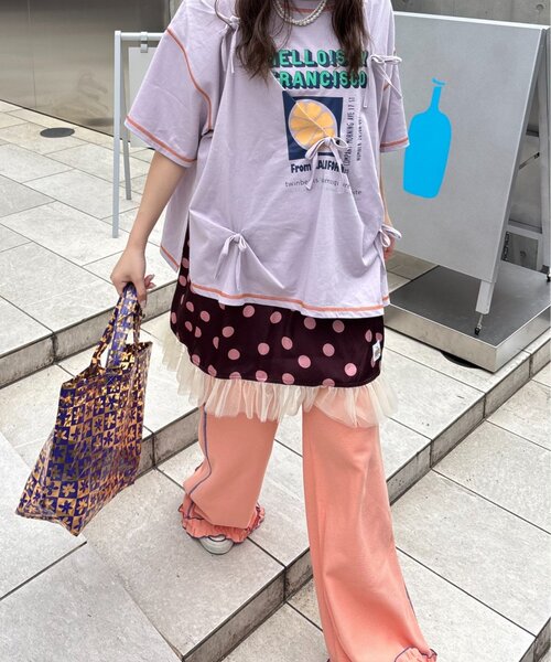 美品　フランス製　Saint e／サンジョルジュ★　シャツ＆スカート JOSE MOON（ジョゼムーン） スカート SCREW PLEATS SKIRT/スクリュー