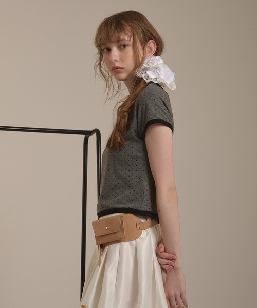 hazyl(ヘイジル)の「assort henry design button T-shirt / アソートヘンリーデザインボタンTシャツ(Tシャツ/カットソー・レディース・ブルー系その他/グレー系その他・フリー)」の6枚目の写真