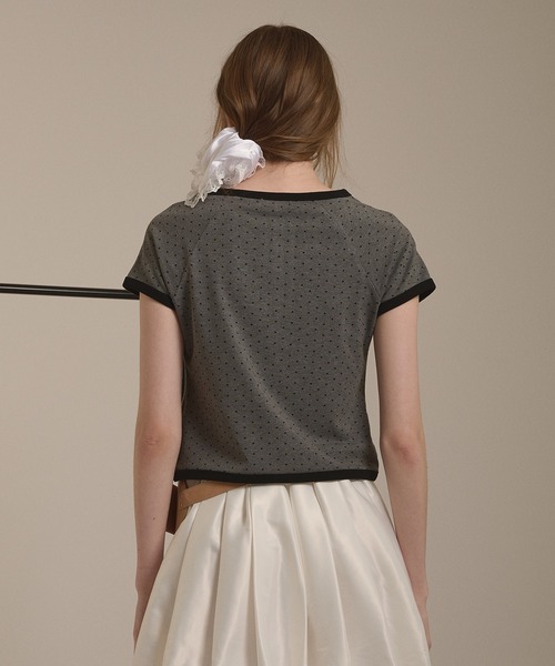 hazyl(ヘイジル)の「assort henry design button T-shirt / アソートヘンリーデザインボタンTシャツ(Tシャツ/カットソー・レディース・ブルー系その他/グレー系その他・フリー)」の7枚目の写真
