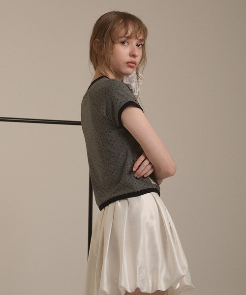 hazyl(ヘイジル)の「assort henry design button T-shirt / アソートヘンリーデザインボタンTシャツ(Tシャツ/カットソー・レディース・ブルー系その他/グレー系その他・フリー)」の8枚目の写真