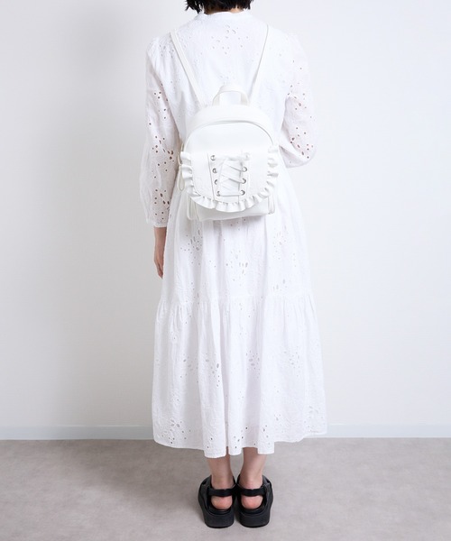 Sunny Side(サニーサイド)の「Sunny Side サニーサイド:夜ノ薔薇園リュック(バックパック/リュック・レディース・ブラック/アイボリー/ワインレッド・FREE)」の17枚目の写真
