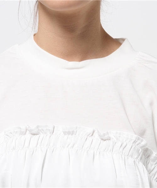 OUTLET（アウトレット）の「【Discoat】レイヤード風H/N（Tシャツ/カットソー・レディース・ホワイト×ホワイト/グレー系その他・FREE）」の6枚目の写真
