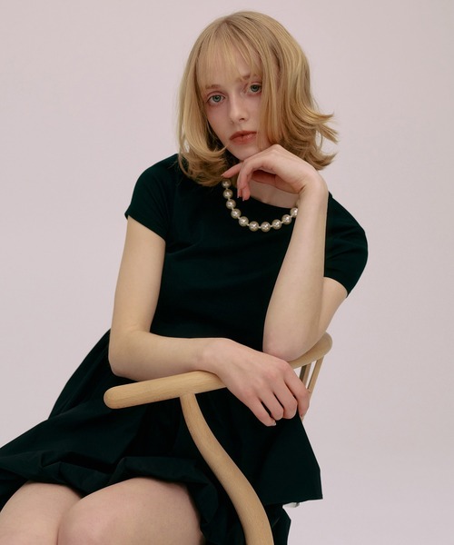 EIMY ISTOIRE(エイミーイストワール)の「LYRA MINI DRESS(ワンピース・レディース・ブラック/ホワイト/ベージュ・F)」の11枚目の写真