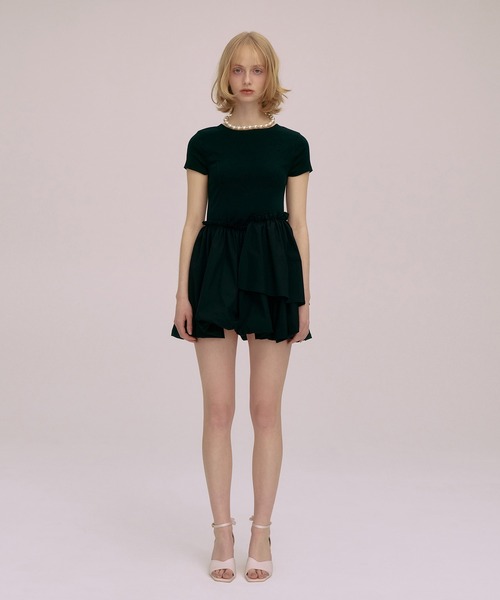 EIMY ISTOIRE(エイミーイストワール)の「LYRA MINI DRESS(ワンピース・レディース・ブラック/ホワイト/ベージュ・F)」の16枚目の写真