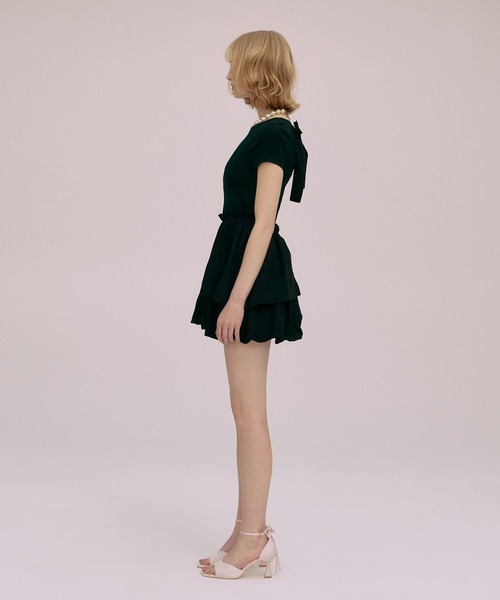 EIMY ISTOIRE(エイミーイストワール)の「LYRA MINI DRESS(ワンピース・レディース・ブラック/ホワイト/ベージュ・F)」の17枚目の写真