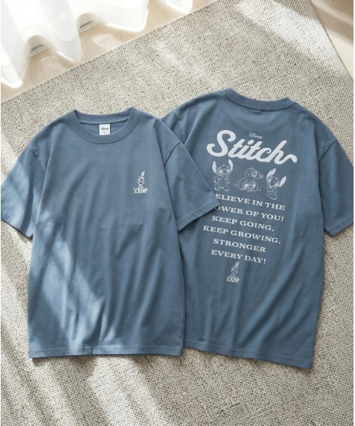 Disney（ディズニー）の「【DISNEY/ディズニー】ベイマックス＆スティッチ キャラクタープリント半袖Ｔシャツ(DRY) バックプリントTシャツ/ユニセックス（Tシャツ/カットソー・メンズ・ブラック/ラベンダー/ダークブルー/ライトグリーン・MEDIUM/LARGE）」の3枚目の写真