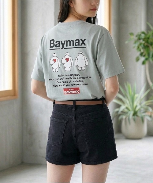 Disney（ディズニー）の「【DISNEY/ディズニー】ベイマックス＆スティッチ キャラクタープリント半袖Ｔシャツ(DRY) バックプリントTシャツ/ユニセックス（Tシャツ/カットソー・メンズ・ブラック/ラベンダー/ダークブルー/ライトグリーン・MEDIUM/LARGE）」の17枚目の写真