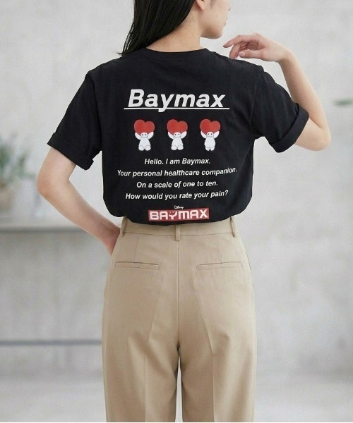 Disney（ディズニー）の「【DISNEY/ディズニー】ベイマックス＆スティッチ キャラクタープリント半袖Ｔシャツ(DRY) バックプリントTシャツ/ユニセックス（Tシャツ/カットソー・メンズ・ブラック/ラベンダー/ダークブルー/ライトグリーン・MEDIUM/LARGE）」の7枚目の写真