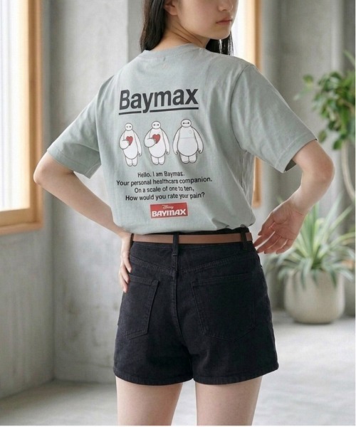 Disney（ディズニー）の「【DISNEY/ディズニー】ベイマックス＆スティッチ キャラクタープリント半袖Ｔシャツ(DRY) バックプリントTシャツ/ユニセックス（Tシャツ/カットソー・メンズ・ブラック/ラベンダー/ダークブルー/ライトグリーン・MEDIUM/LARGE）」の16枚目の写真