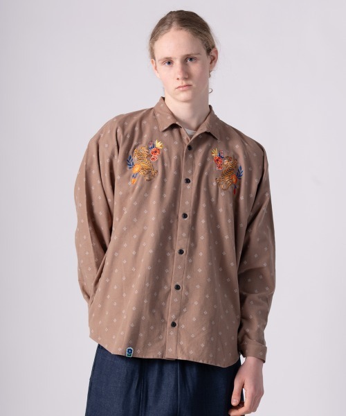 rehacer(レアセル)の「rehacer : Souvenir Dot Flower Shirts / スーベニア ドットフラワー シャツ(シャツ/ブラウス・メンズ・ブラウン/ブラック・X-LARGE/LARGE/MEDIUM/SMALL)」の14枚目の写真