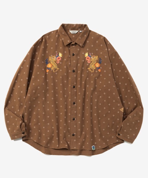 rehacer(レアセル)の「rehacer : Souvenir Dot Flower Shirts / スーベニア ドットフラワー シャツ(シャツ/ブラウス・メンズ・ブラウン/ブラック・X-LARGE/LARGE/MEDIUM/SMALL)」の15枚目の写真