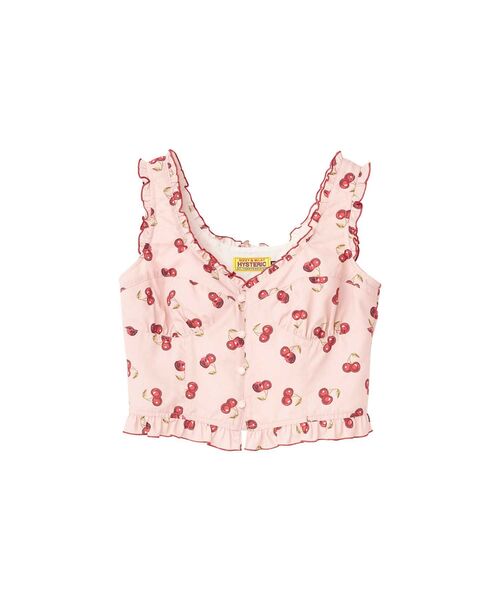 HYSTERIC GLAMOUR（ヒステリックグラマー）の「SKULL CHERRY柄 フリルビスチェ（その他トップス・レディース・ブラック系その他/ピンク系その他・MEDIUM/SMALL）」の2枚目の写真