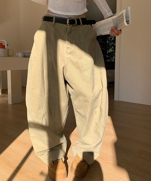 Ressaca(レサーカ)の「ワイドカーブパンツ(カーゴパンツ・レディース・ベージュ/チャコール/カーキ・M/S)」の5枚目の写真