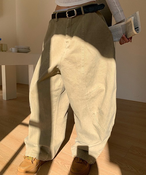 Ressaca(レサーカ)の「ワイドカーブパンツ(カーゴパンツ・レディース・ベージュ/チャコール/カーキ・M/S)」の6枚目の写真