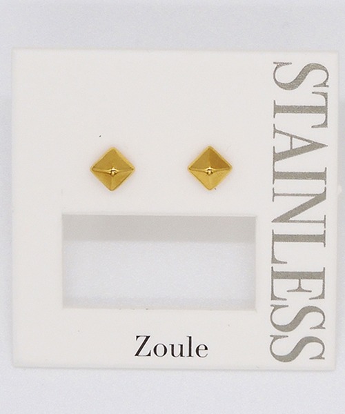 Zoule(ゾーラ)の「Zoule ゾーラ:STAINLESS ステンレスシリーズ Stainless P- 99 ダイヤ ピアス(ピアス(両耳用)・レディース・シルバー/ゴールド・FREE)」の7枚目の写真