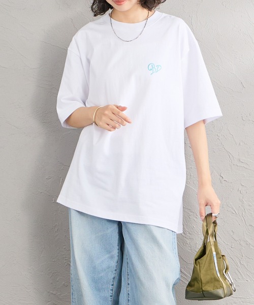 BEN DAVIS（ベンデイビス）の「【WEB限定】[BEN DAVIS/ベンデイビス] SCRIPT HEART バックプリント ショートスリーブTシャツ（Tシャツ/カットソー・レディース・ブラック/ミント/ホワイト・L/XL/M）」の8枚目の写真