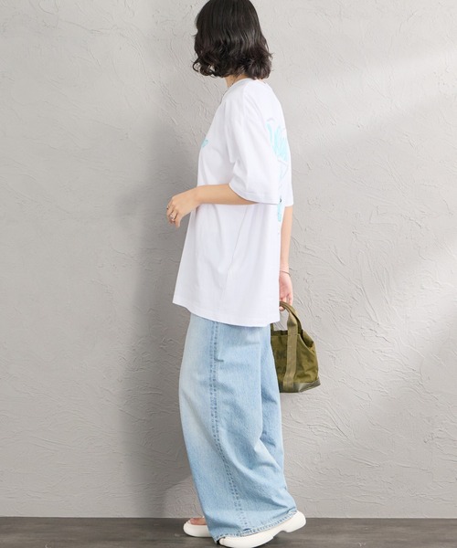 BEN DAVIS（ベンデイビス）の「【WEB限定】[BEN DAVIS/ベンデイビス] SCRIPT HEART バックプリント ショートスリーブTシャツ（Tシャツ/カットソー・レディース・ブラック/ミント/ホワイト・L/XL/M）」の12枚目の写真