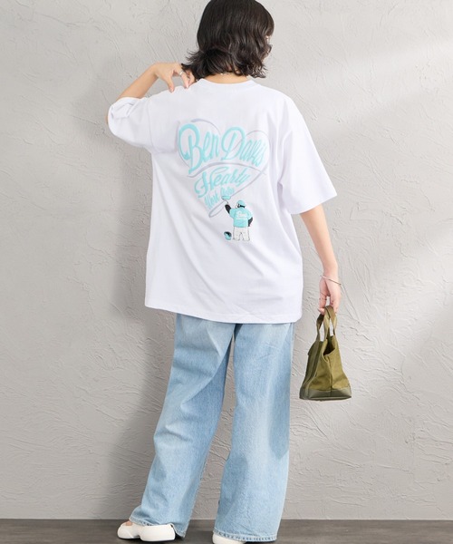 BEN DAVIS（ベンデイビス）の「【WEB限定】[BEN DAVIS/ベンデイビス] SCRIPT HEART バックプリント ショートスリーブTシャツ（Tシャツ/カットソー・レディース・ブラック/ミント/ホワイト・L/XL/M）」の13枚目の写真