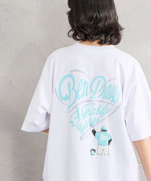 BEN DAVIS（ベンデイビス）の「【WEB限定】[BEN DAVIS/ベンデイビス] SCRIPT HEART バックプリント ショートスリーブTシャツ（Tシャツ/カットソー・レディース・ブラック/ミント/ホワイト・L/XL/M）」の15枚目の写真