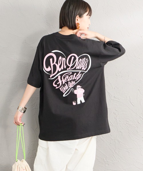 BEN DAVIS（ベンデイビス）の「【WEB限定】[BEN DAVIS/ベンデイビス] SCRIPT HEART バックプリント ショートスリーブTシャツ（Tシャツ/カットソー・レディース・ブラック/ミント/ホワイト・L/XL/M）」の20枚目の写真