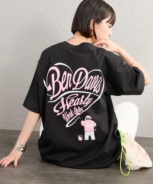 BEN DAVIS（ベンデイビス）の「【WEB限定】[BEN DAVIS/ベンデイビス] SCRIPT HEART バックプリント ショートスリーブTシャツ（Tシャツ/カットソー・レディース・ブラック/ミント/ホワイト・L/XL/M）」の17枚目の写真