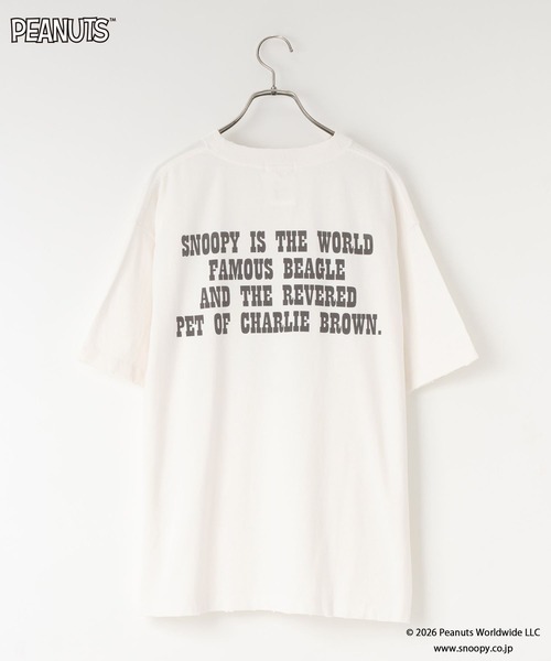 LOWRYS FARM(ローリーズファーム)の「【SNOOPY】クラッシュTシャツ(Tシャツ/カットソー・レディース・オフホワイト/チャコールグレー/ライトブルー・FREE)」の7枚目の写真