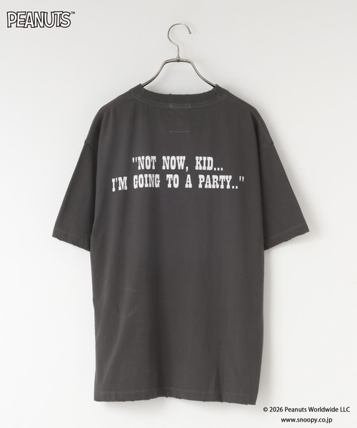LOWRYS FARM(ローリーズファーム)の「【SNOOPY】クラッシュTシャツ(Tシャツ/カットソー・レディース・オフホワイト/チャコールグレー/ライトブルー・FREE)」の14枚目の写真