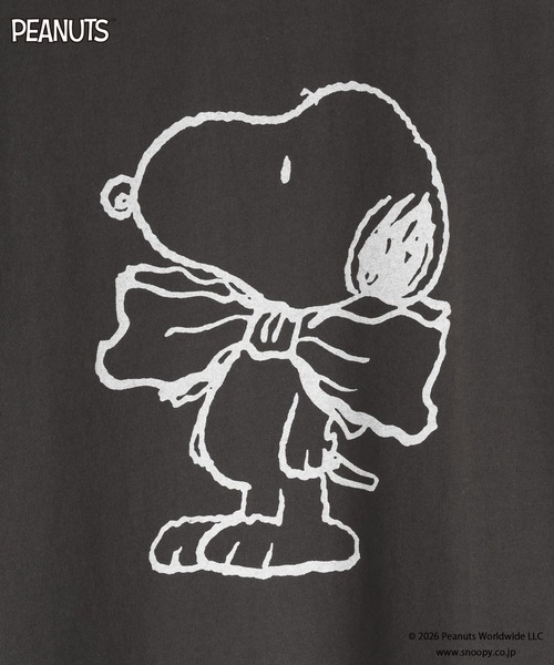 LOWRYS FARM(ローリーズファーム)の「【SNOOPY】クラッシュTシャツ(Tシャツ/カットソー・レディース・オフホワイト/チャコールグレー/ライトブルー・FREE)」の15枚目の写真