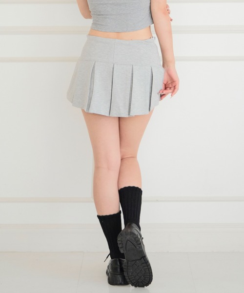 ALLuRing ChaRm(アリュリングチャーム)の「Pleated Sweat Mini Skirt Pants / プリーツスウェットミニスカートパンツ(スカート・レディース・ダークグレー/グレー/ホワイト・M/S)」の21枚目の写真