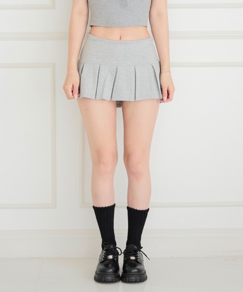 ALLuRing ChaRm(アリュリングチャーム)の「Pleated Sweat Mini Skirt Pants / プリーツスウェットミニスカートパンツ(スカート・レディース・ダークグレー/グレー/ホワイト・M/S)」の18枚目の写真