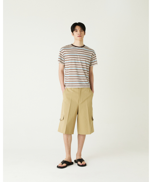 THEENDQUESTION（ジエンドクエスチョン）の「Cool stripe t-shirt / BROWN（Tシャツ/カットソー・レディース・その他・1/2）」の6枚目の写真